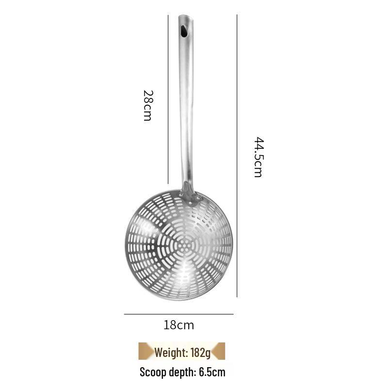 Stainless Steel Deep Wire Strainer - Sieve Spoon for Leak Control, Thickened Basin, and Claw Handle (18-20 Cm)