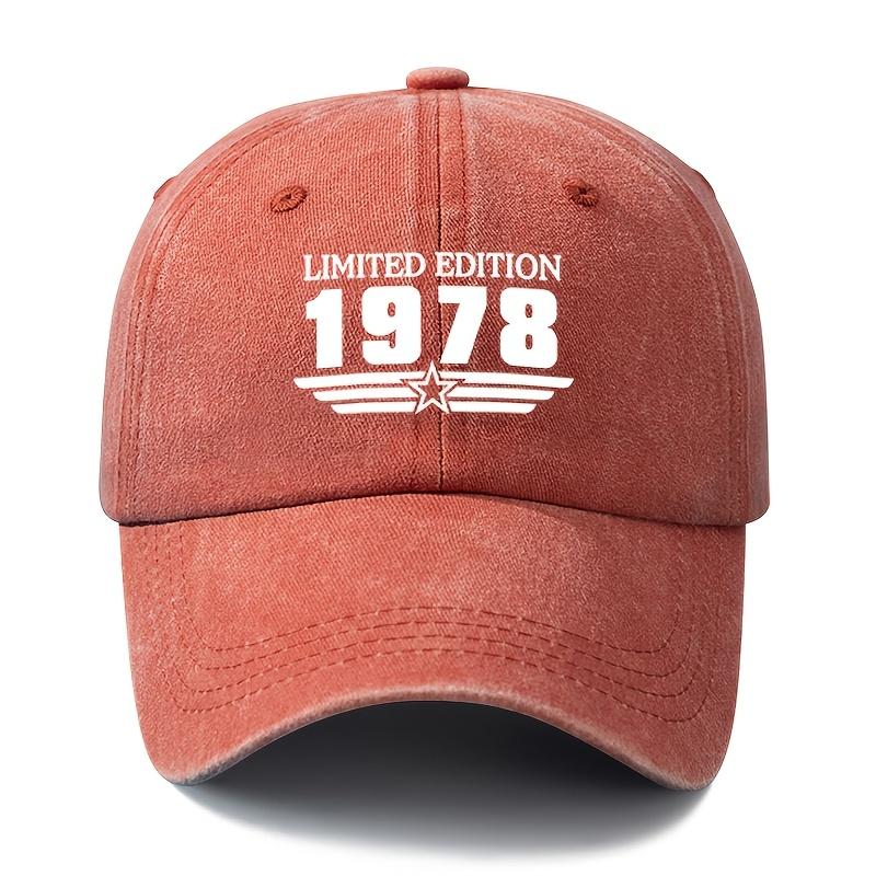 Unisex Fashionable and Versatile Printed 1978 Baseball Cap Outdoor Casual Peaked Cap