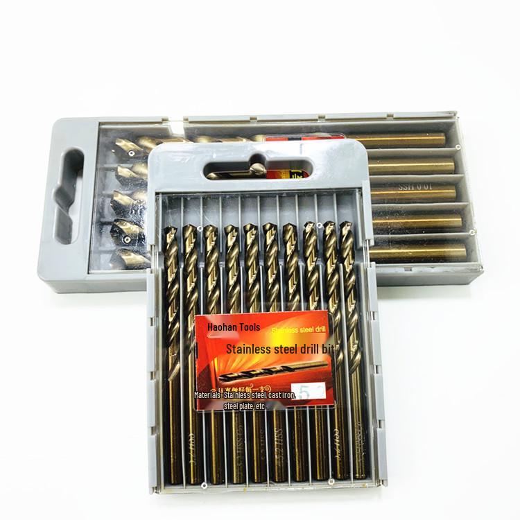 M35 Cobalt HSS Straight Shank Single Flute Twist Drill Bit for Metal and Stainless Steel, Sizes: 3.2, 4.2, 5.2, 6.0.