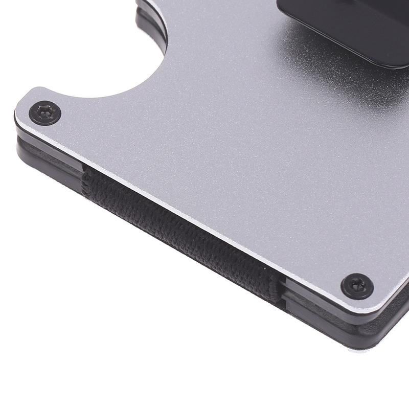 Minimalistická peněženka pro muže a ženy - Tenká RFID peněženka, Odolná proti poškrábání, Držák na kreditní karty a spona na peníze, Snadno vyjímatelné peníze