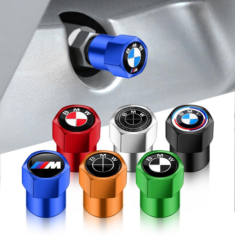 BAIO7 4PCS Metal Tire Valve Caps Car Tyre Dust Covers Accessories For BMW Series X1 X3 X4 X6 E90 E91 I3 I4 F30 F48 F30 F10 E30 E34 F02