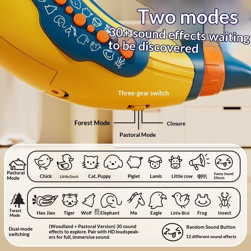 Animal Assembly Simulation Sound Effect Blowing Horn Exercise Horn Vital Capacity Musical Instrument Children Playing Toys