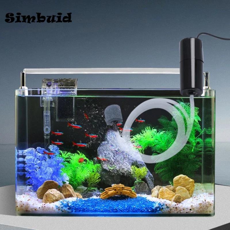 Aquarium Oxygen Air Pump USB Small Oxygenator for Fish Tank Silent Air Compressor Mini Aerator Portable Fish Tank Accessories