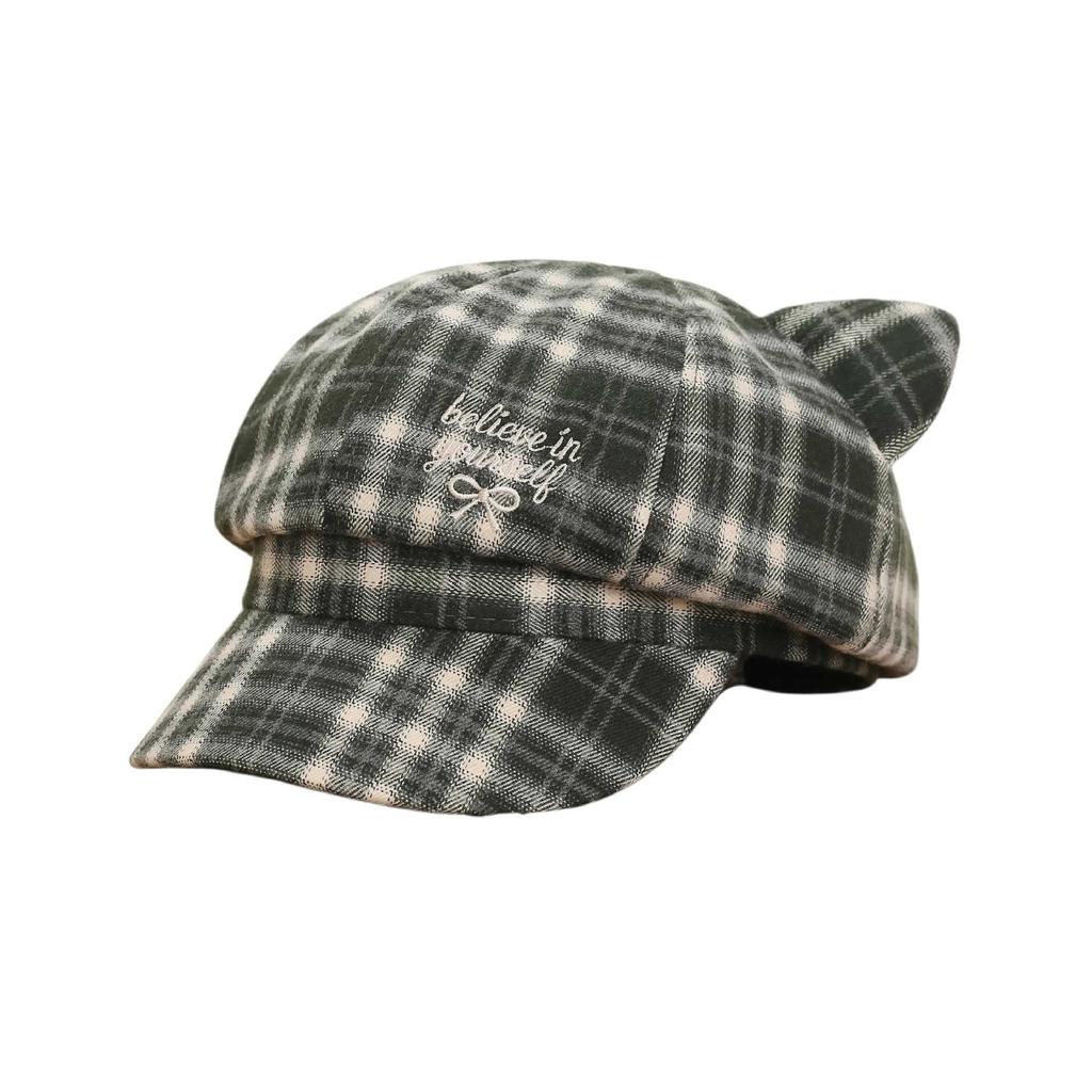 New octagonal hat women's spring and autumn travel fashion versatile painter hat British face newsboy hat