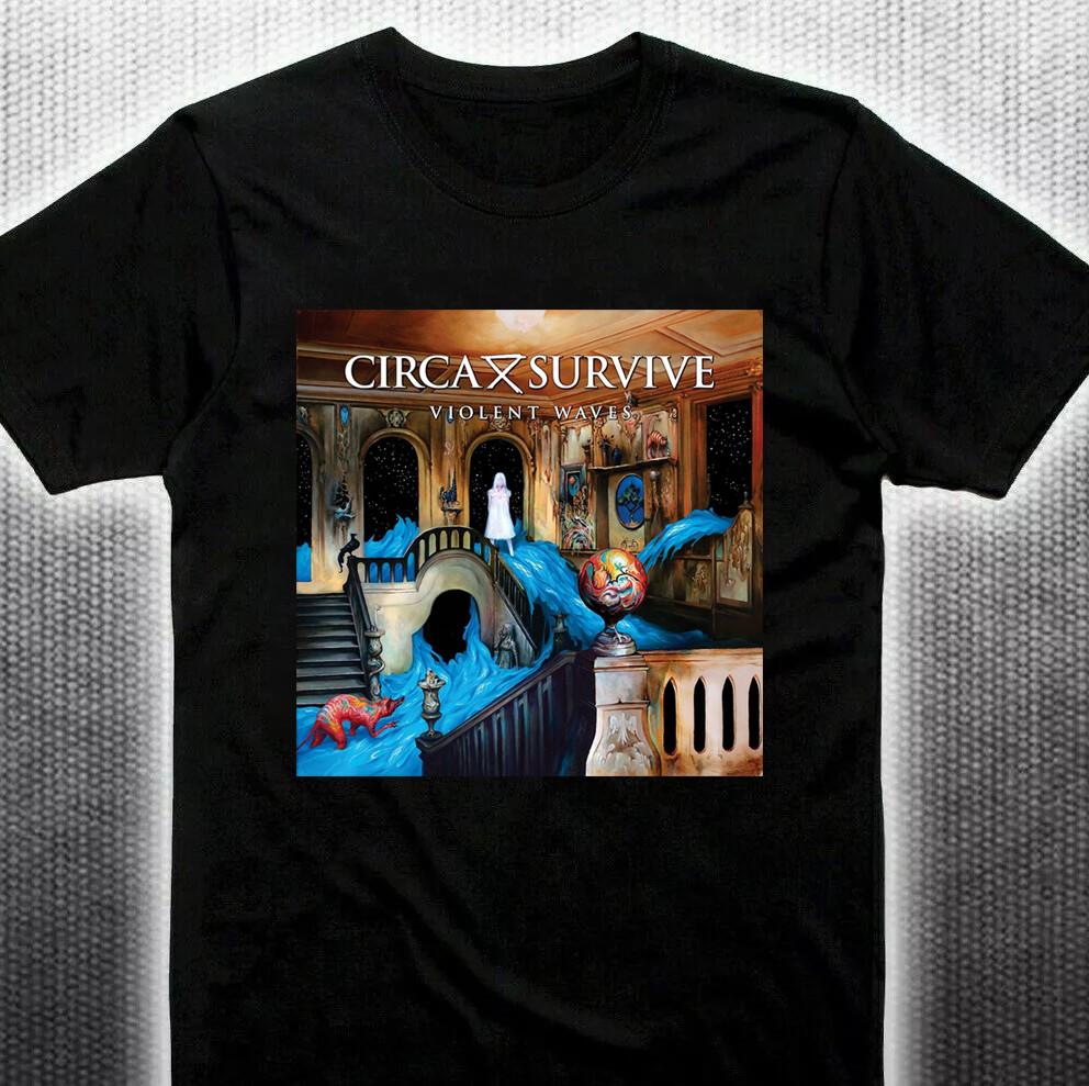 CIRCA SURVIVE - Violent Waves  Black Cotton Shirt Full size S-5XL H137 Unisex T-Shirt XXL