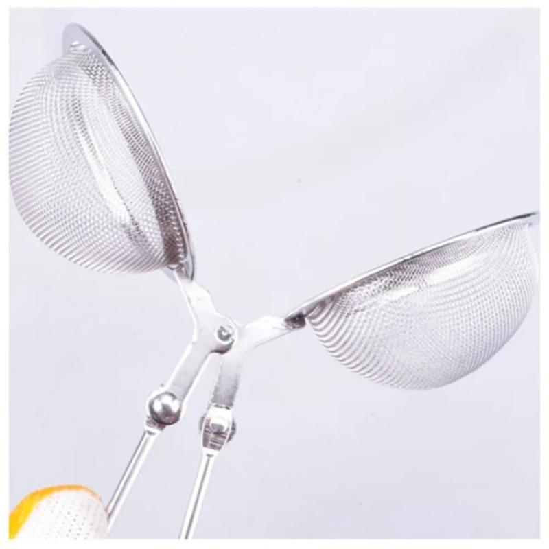 Stainless Steel Herb Mesh Strainer - Tea Ball Infuser Filter with Handle, Spoon Tea Infuser, Squeeze Leaves Mesh Tea Filter