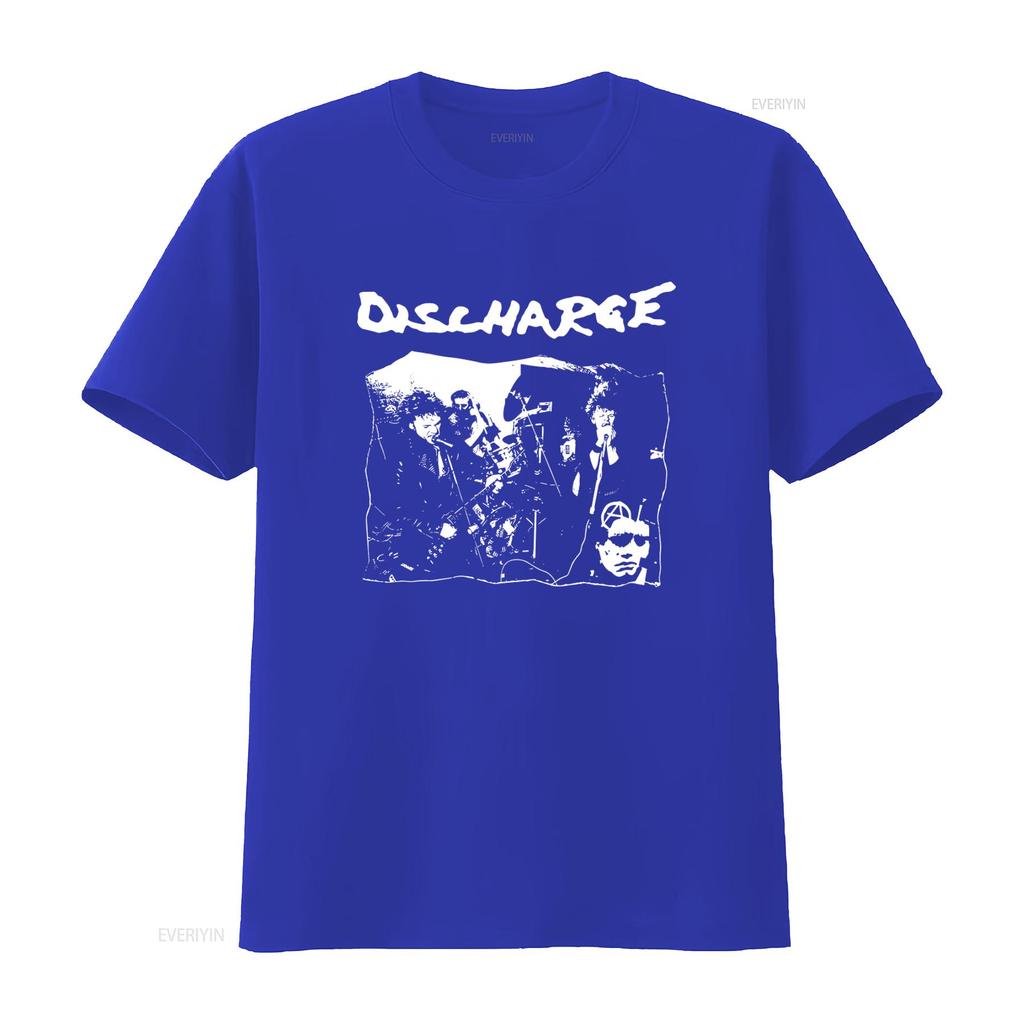 Discharge Band Playing T Shirt Rock Music Design Vintage Washed Designer Clothes Stretched Versatile Comfortable Casual Unisex