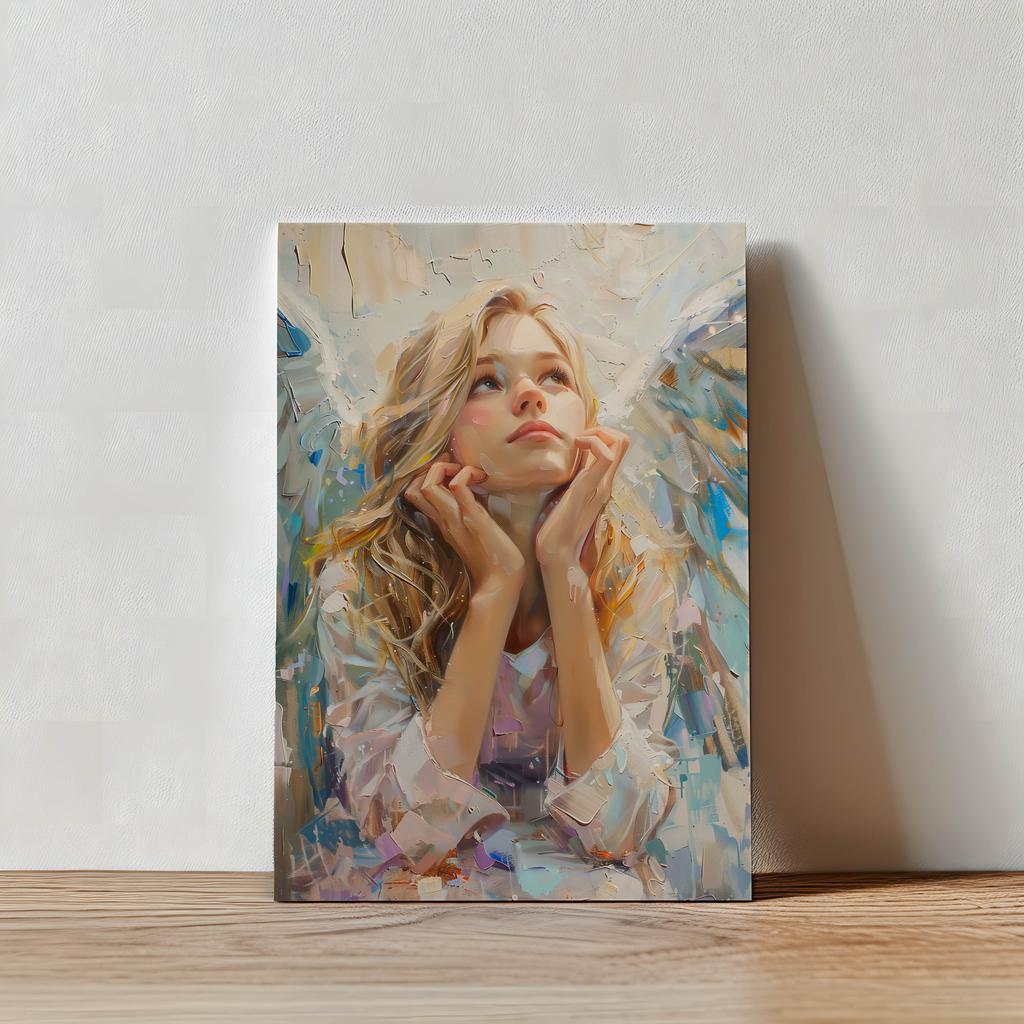 Plakat Niebiańskie Refleksje Plakat Niebiańskie Refleksje, 30X40 Cm, Rama Aluminiowa Złota, Papier Matowy 230 Gsm