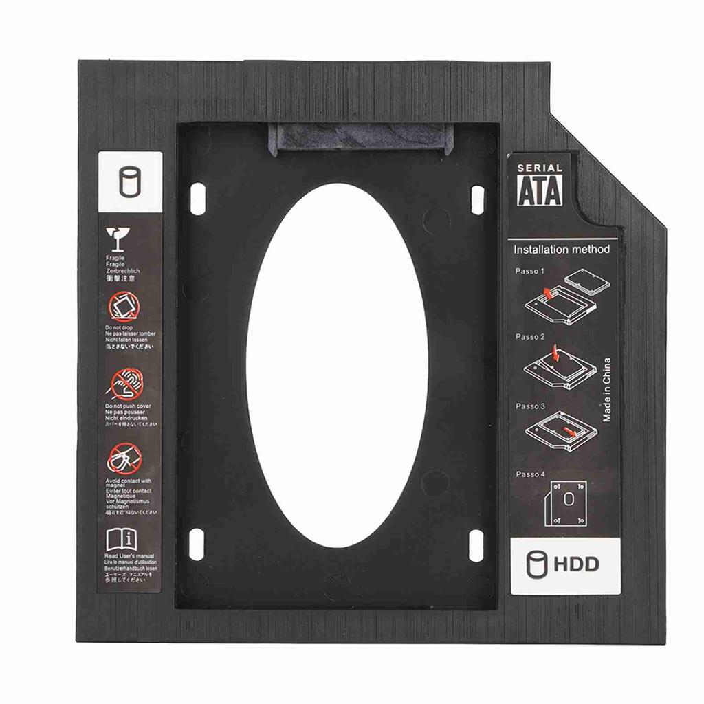 HDD Caddy Bay General 9.5mm 2.5in SATA To SATA 2nd HDD SSD Hard Drive Tray Cover for Laptop CD DVD ROM Drive Slot