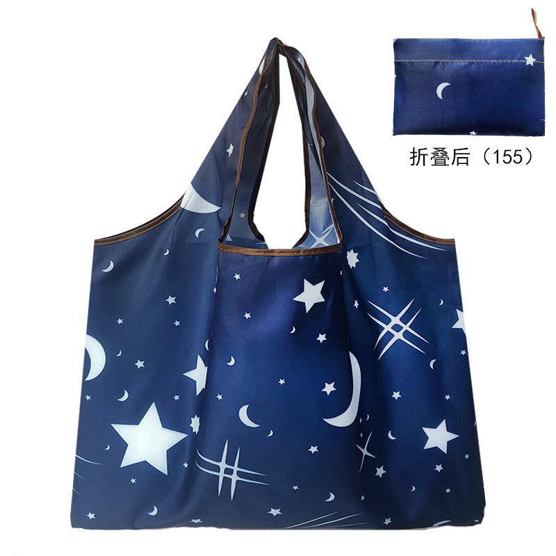 

Waterproof Foldable Shopping Bag Large Capacity Reusable Tote Bag with Handle 40x40cm Folded Size Compact for Daily Use One Size