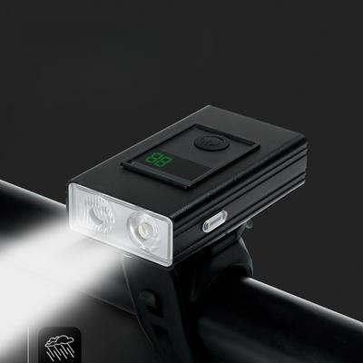 Fahrradlicht: Doppelter T6-Scheinwerfer, Fern- und Abblendlicht aus Aluminiumlegierung für Nachtwanderungen, Aufladen über USB, Digitalanzeige, Fahrradlicht für den Außenbereich