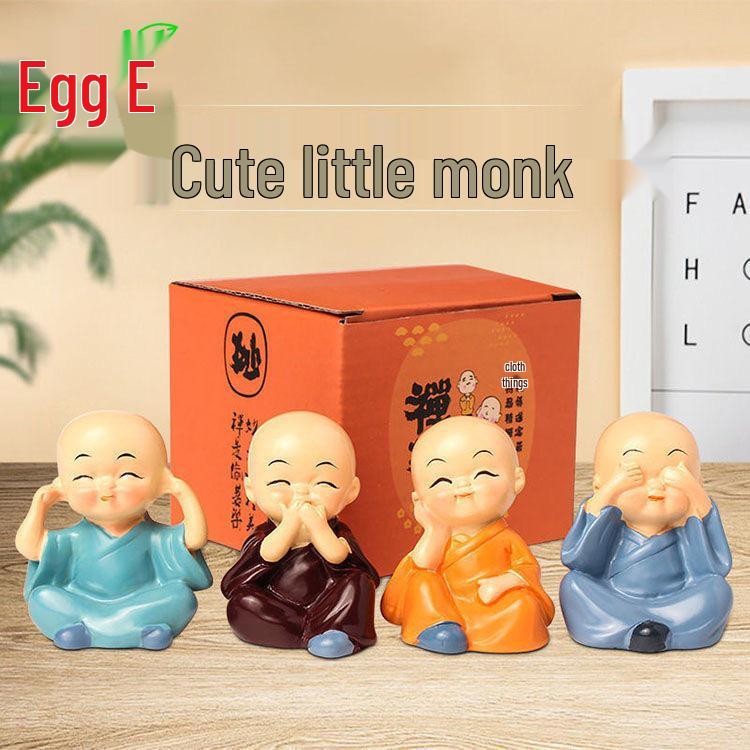 Charming Little Monk Decorative Ornaments for Home, Office, or Study Desk