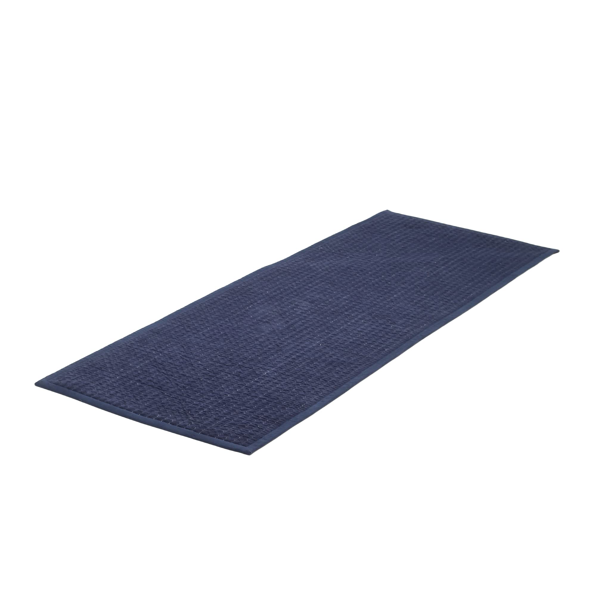 

Sun Global Cotton Yoga 8mm Natural Rubber Training Fitness Exercise Gym Mat with Carrying Bag Perfect for Easy Wide Yoga Mat Navy 100% Mat, Non-Slip