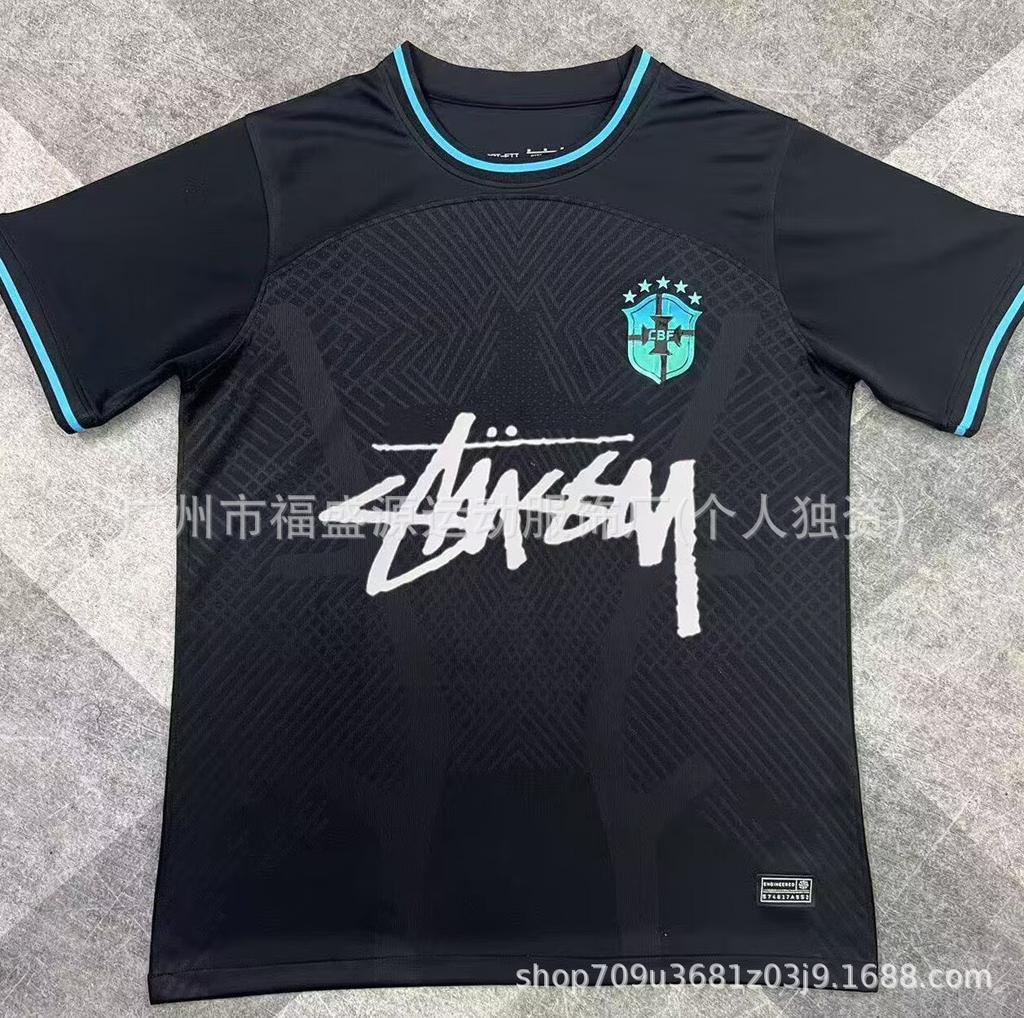 Retro Jersey Brazil Argentina Germany England Portugal Spain Signature Short Sleeved Football