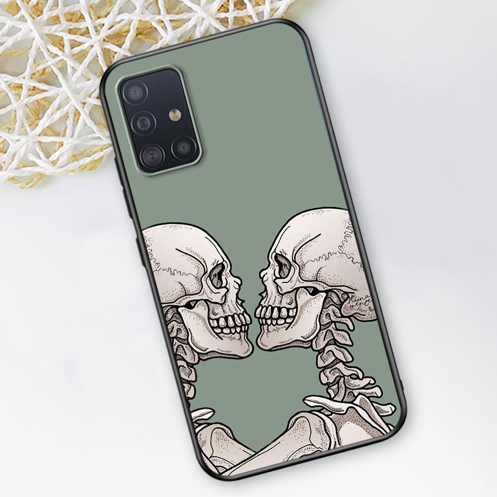 Grim Reaper Skull Skelet Case for Samsung Galaxy A52 A12 A53 A51 A32 A21s A22 A31 A72 A02s A13 5G A11 A41 A03s TPU Phone Cover