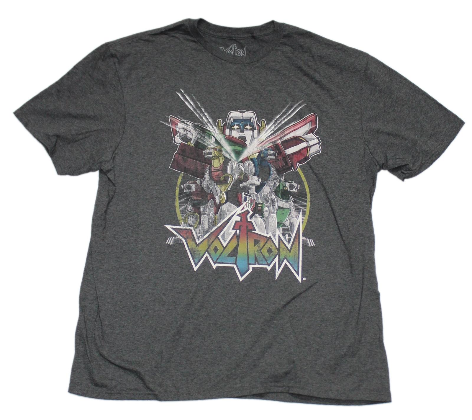 Voltron New Adult T-Shirt - Battle Ready Lions Under Assembled S