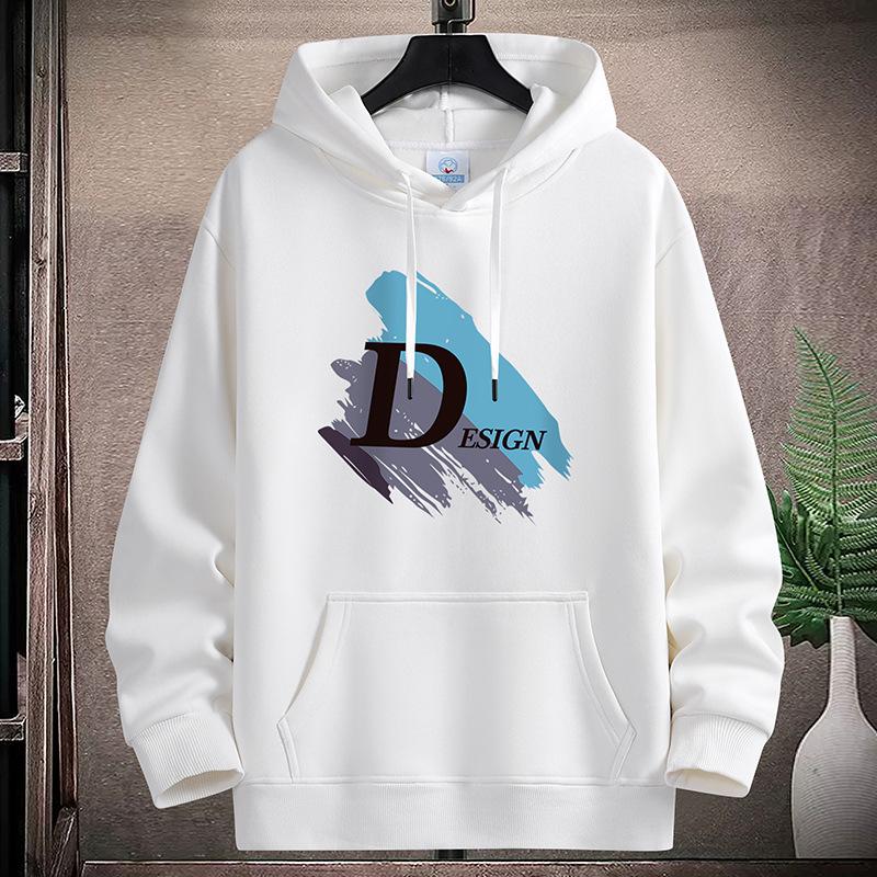 

Дизайнерский узор с капюшоном для мужчин и мальчиков, большой размер, длинный рукав, спортивная рубашка, пуловер XXXL белый
