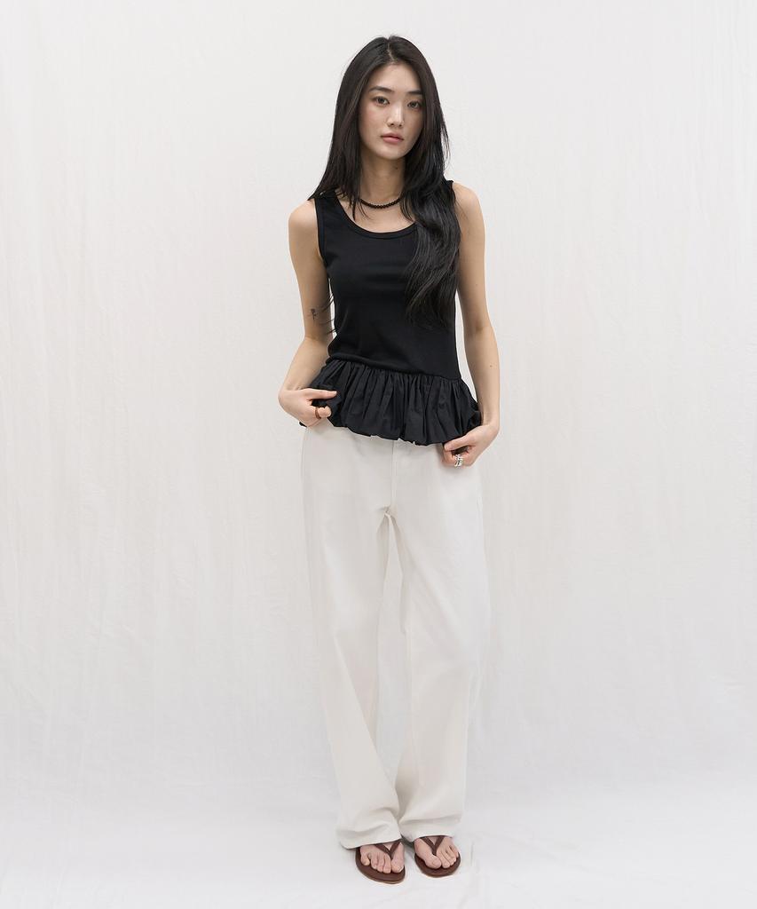 Julliapepe Balloon Sleeveless Top (Black)