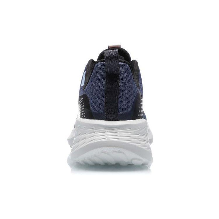 Li Ning SOFT ELEMENT Cushioning Slip Resistant Abrasion Resistant Low top Sports Casual Shoes Men's Black Blue ARHR077-3