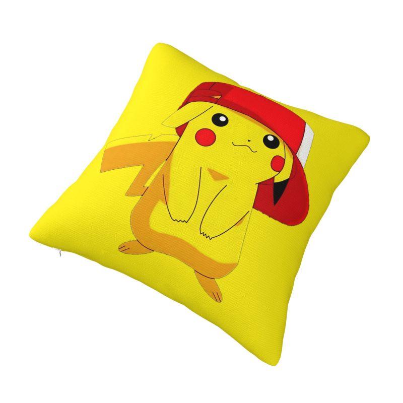 Vlastní Pikachu Anime Hra Potah na polštář 45x45cm Kreslený Manga Sametový Moderní Povlak na polštář
