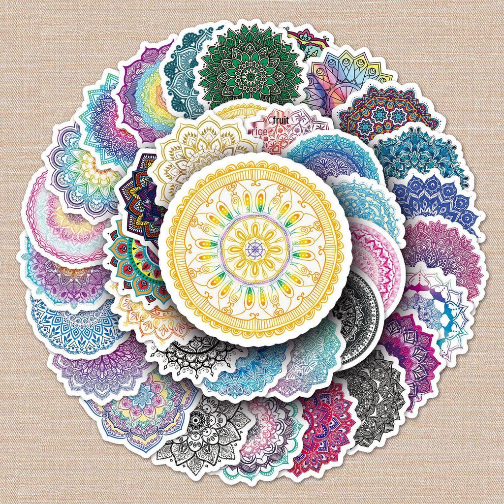50 Mandala Stickers: Waterproof Decorative Graffiti for Phone, Computer, Water Bottle, Notebook