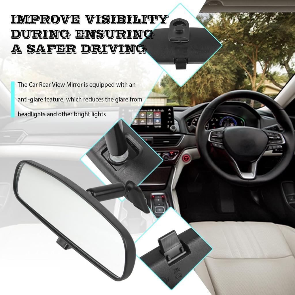 Car Rear View Reverse Mirror Compatible With Honda 1998-2013 Accord 2006-2011 Civic 2000-2004 Odyssey 2002-2008 Pilot 2010-2014 CR-Z Ight Day/Night