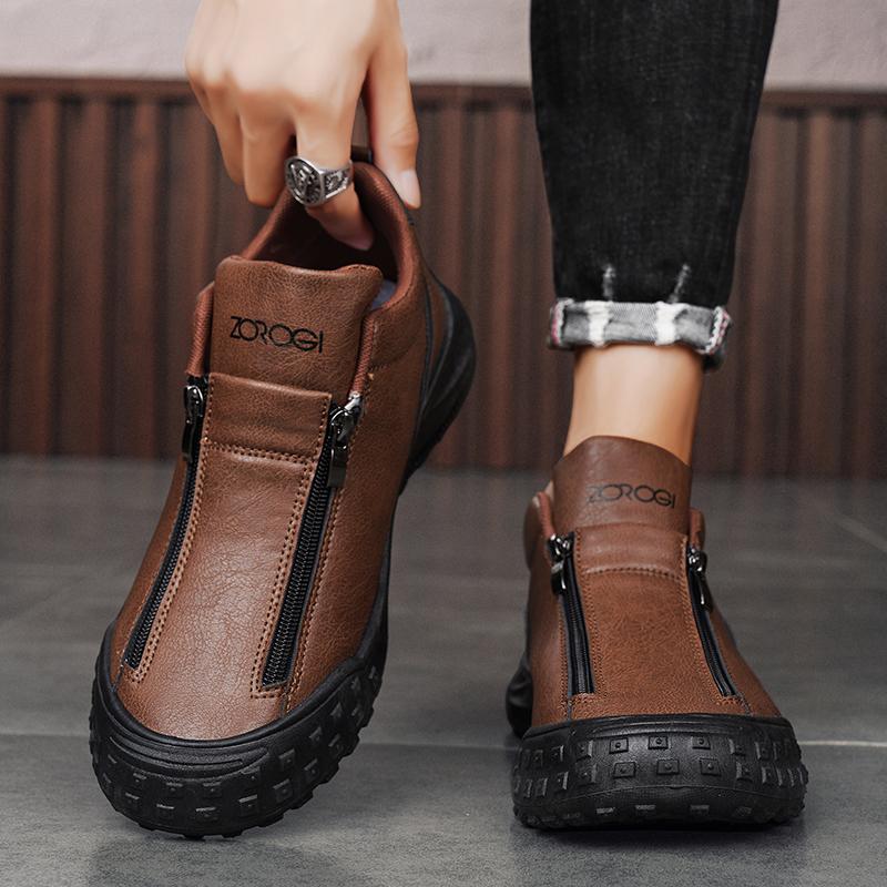 FashionLeather Мужская обувь для скейтбординга Повседневная обувь на молнии Кроссовки — фото 3