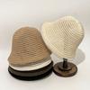 Bucket Hat Female Tide Shows Small Face Summer Visor Hat Sunscreen Hollowed Knitted Breathable Bucket Hat