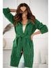 Women's Plus Size Knitted Hoodie Cardigan with Belt - Long Sleeve, 8 Color Options, 2024 Collection