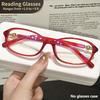Elegant Anti-Blue Light Reading Glasses Stylish Rectangular Frame High-Definition Lenses Comfortable Portable