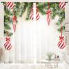 2 Stück, Weihnachtskugel Kiefernzweig Vorhänge - 30% Verdunkelung - geeignet für Wohnzimmer, Schlafzimmer, Küche, Heimdekoration
