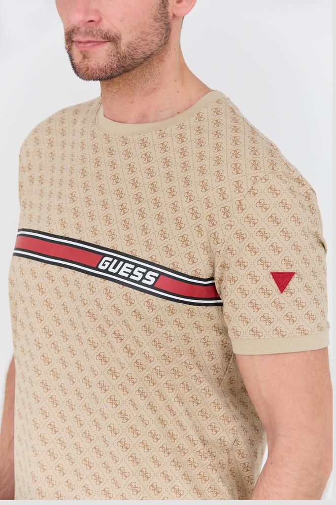 Guess Beżowy Męski T-Shirt Jamey Xl