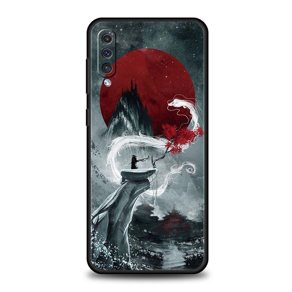 Painting Japan Samurai Art Phone Case for Samsung A52 5G A12 A70 A50 A40 A20s A30 A10s A20e A10 A22 A72 A32 A02 A42 A04S Cover