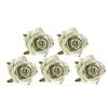 5pcs White Roses Silk Artificial Flowers Heads for Wedding Home Cake Birthday Party Decoration Fake Scrapbook Wreath Accessories