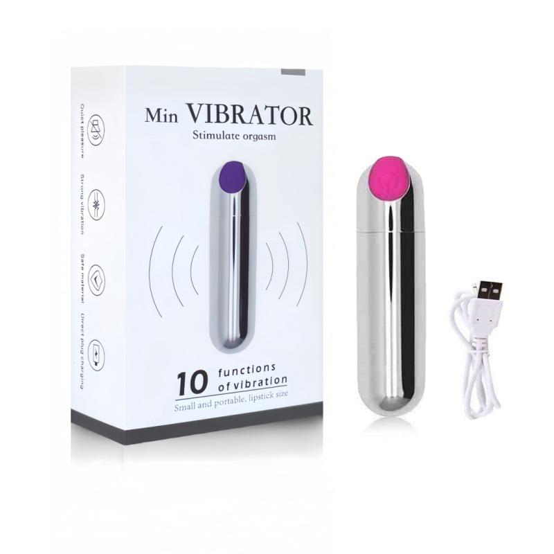 Wiederaufladbarer kabelloser Vibrator mit zehn Modi für Paare - Mini-Massagegerät mit starker Vibrationsspitze und Analplug.