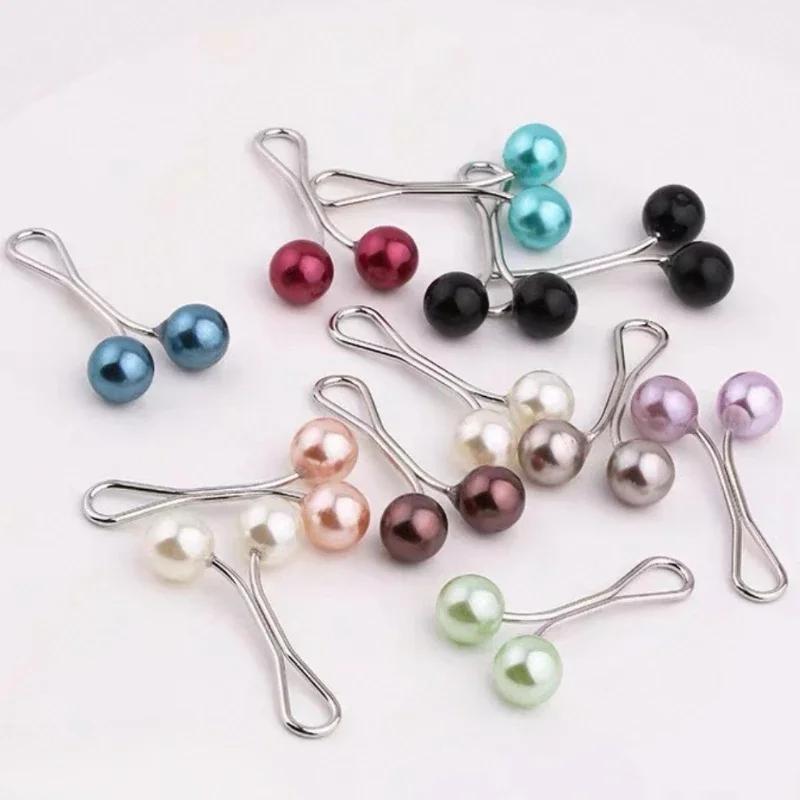 10-20pcs/lot Anti Slip Brooch Headscarf Shawl Scarf Lady Fixed Pins Scarf Hijab Clips Pearl Stylish Brooch for Women Jewelry