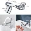 1080°Swivel Faucet Extender, Sink Water Faucet Aerator Extension in Brass, Swivel Robotic Arm Bathroom Faucet Extender, Kitchen Rotating Extension