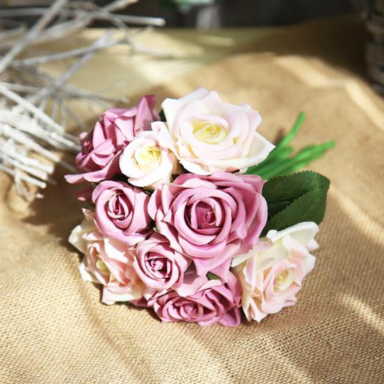 1 Bouquet Artificial Rose Flower Table Furniture Arrangement Party Wedding Decor