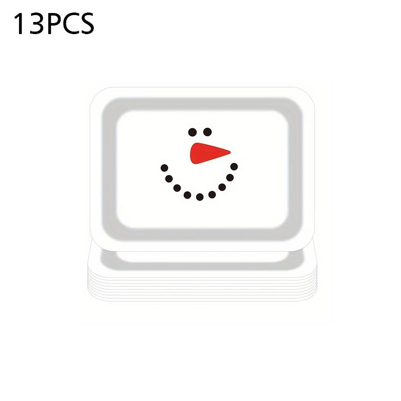 

Рождественские бумажные тарелки Рождественские украшения Рождественская посуда Рождественский ужин Рождественский мультяшный узор Милые 52/13 шт. 13PCS