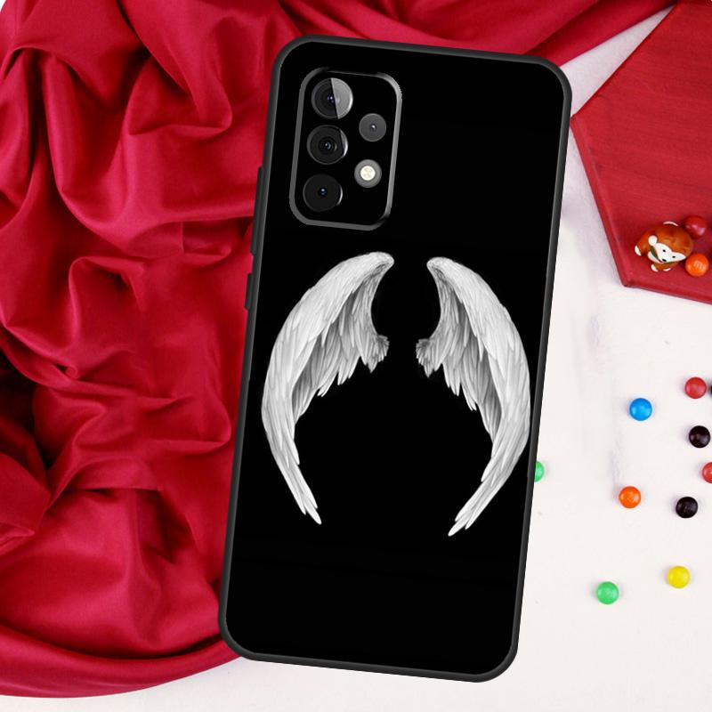 Angel Wings Painting For Samsung Galaxy A56 A36 A26 A16 A05 A06 A22 A32 A52 A54 A34 A14 A55 A15 A53 A33 A35 Case