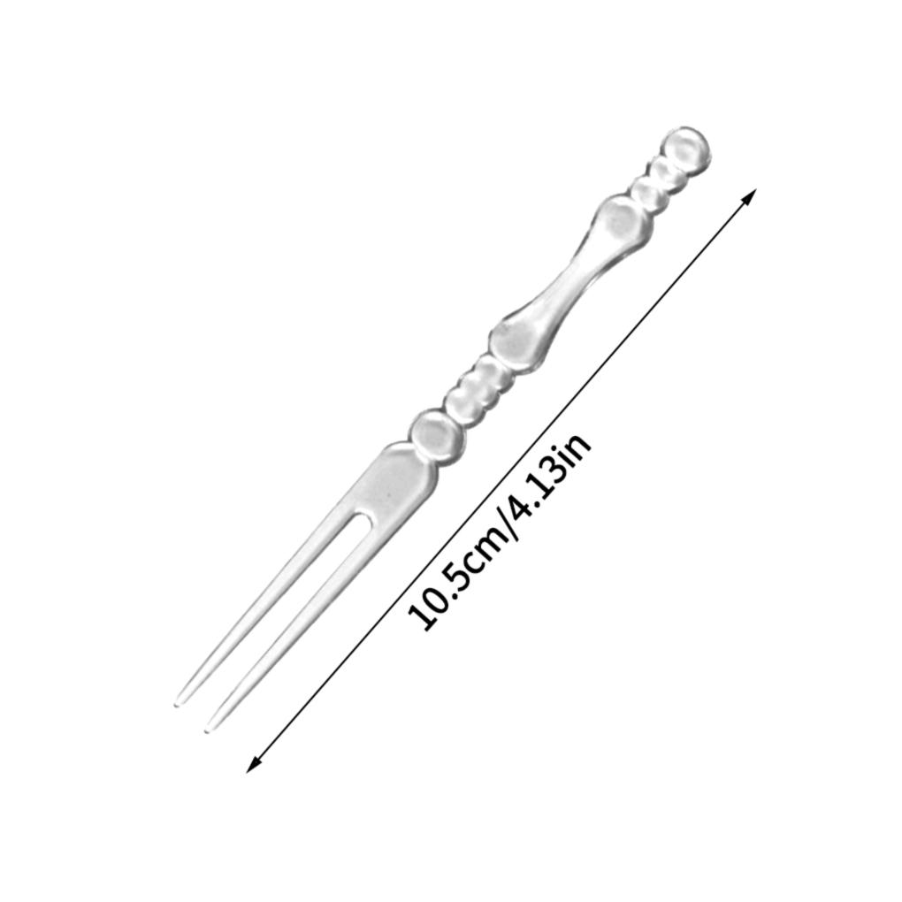 Pack of 80 Fruit Cake Fork with Handle Single-use Food Picks Dessert Pastry Forks Snacks Tableware Household Bar Party