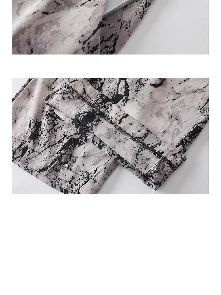 Ink Wash Harem Pants: Women's Summer Thin 2024 Tie-Dye, Mosquito-Proof, Ice Silk Lantern Pants