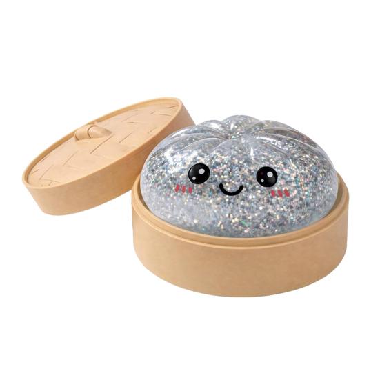 Steamed Bun Squeeze Toy, Cute Dumpling Stress Relief Ball, Slow Rising Decompression Toy for Desk, Kawaii Fidget Gift