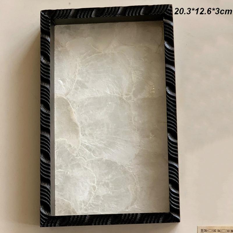 

Natural Fritillaria Storage Tray Wooden Luxury Decorative Tray Rectangular Trays Modern Multifunction Organizers Container