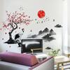 Chinese Style Ink Painting Wall Sticker Bedroom Living Room Wall Sticker Home Decor Self-Adhesive Wallpaper Art Murals