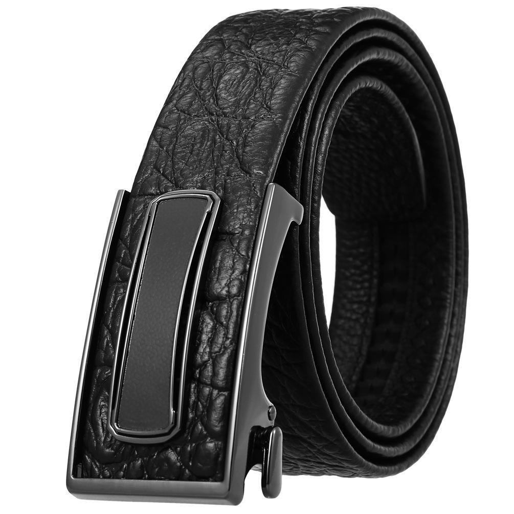 Ceinture tendance en cuir de vachette pleine fleur, boucle intérieure ceinture homme Ly36-23018-5