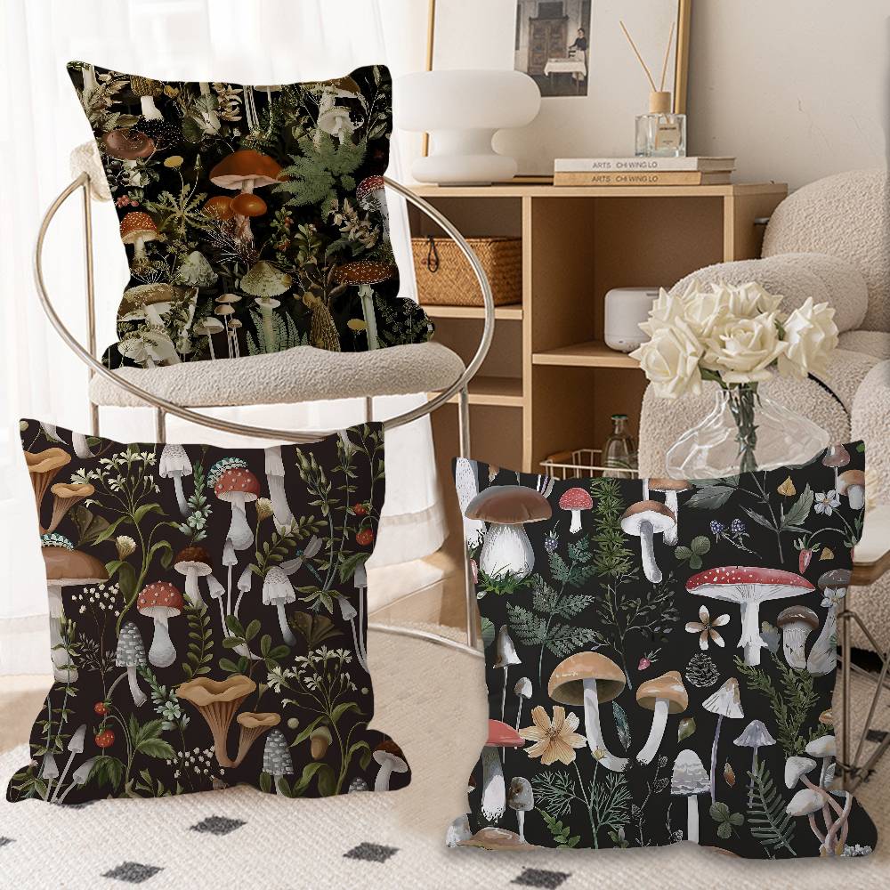 Hot Selling Squirrel Mushroom Cushion Cover Decorative Pillow Sofa Home Decor Case Pillow Cases