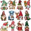 24 Pcs Christmas Gnome Wooden Hanging Ornaments,Gnome Wood Ornaments For Christmas Tree,Gnome Tree Decor Christmas Decoration