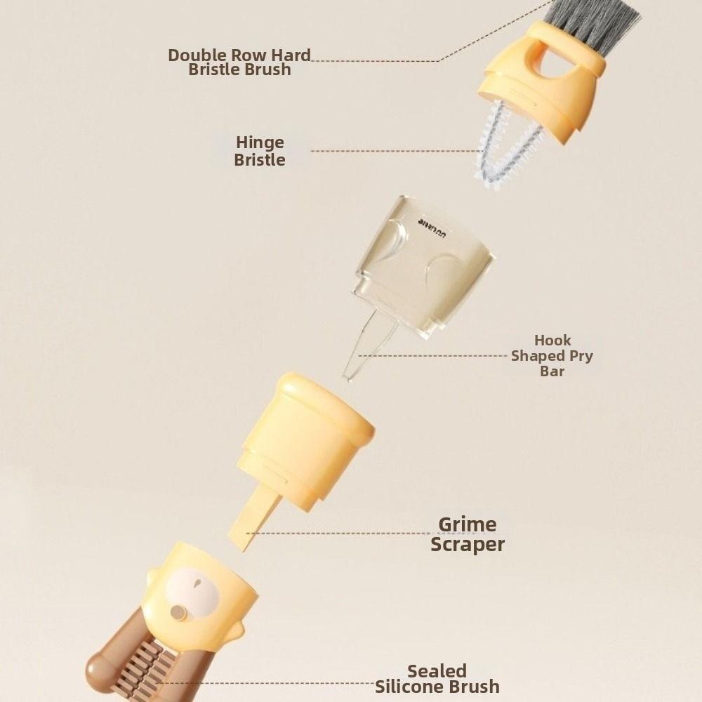 2 Pieces Efficient Cup Cleaning Brush Cartoon Bottle Gap Brush Water Cup Brush  Kitchen