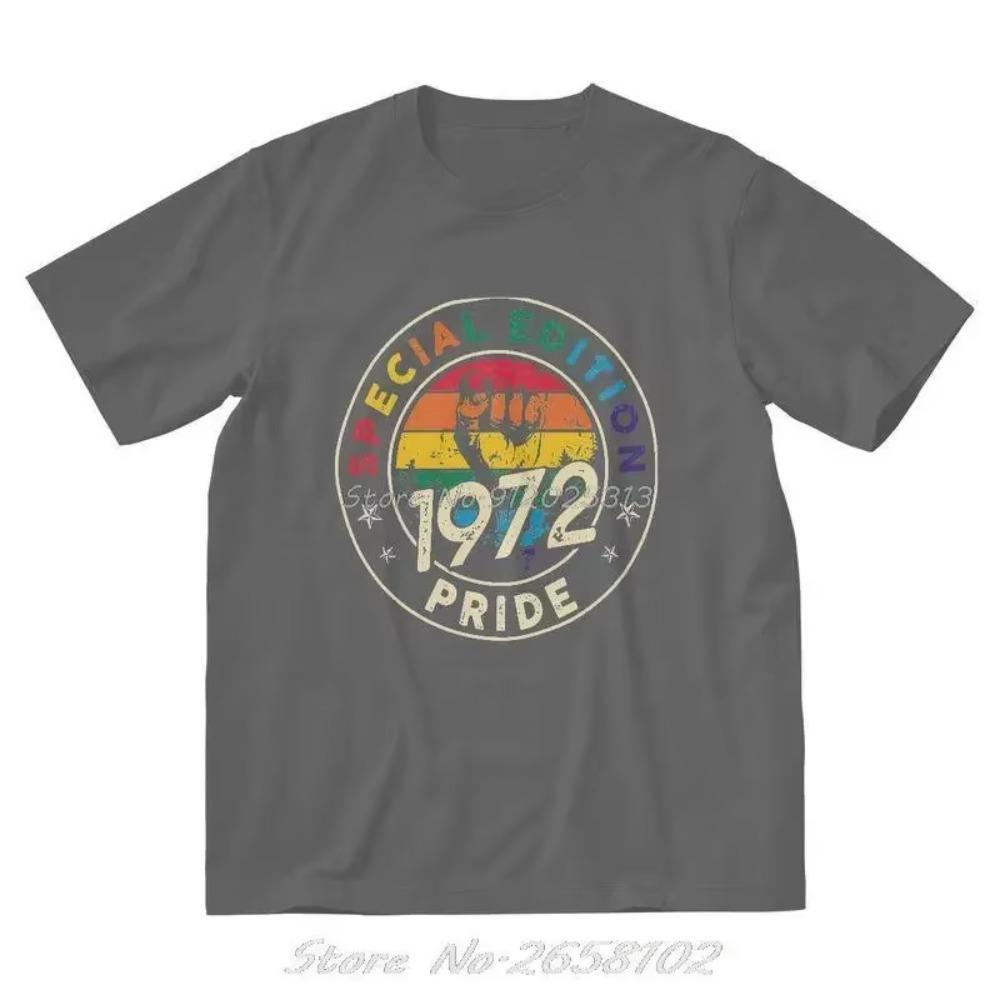 Vintage 1972 Gay t-Shirt Birthday Tshirt Hip Hop T Shirt  Tees Men's Clothing Oversized Unisex Tops Streetwear